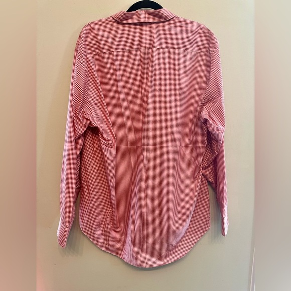 Women's Pink Checkered Button Down Shirt with Ladybug Accents XL - Picture 6 of 6